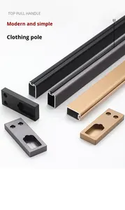 Support mural GQK en alliage d'aluminium pour tube carré, avec bride, non amovible, pour rail amortisseur simple - Product Image 3