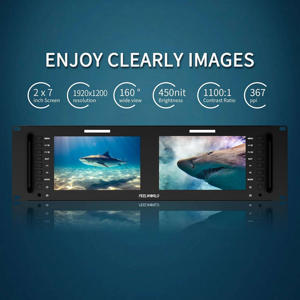 FEELWORLD D71 PLUS-H double 7 "LCD moniteur de <span class=keywords><strong>montage</strong></span> en rack <span class=keywords><strong>pour</strong></span> la diffusion en studio HD 1920x1200 IPS, Service OEM/ODM avec personnalisé - Product Image 2