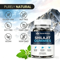 Gomitas de Shilajit con Piperina y Zinc, Sin Azúcar, Naturales, Fabricación por Contrato, Marca Blanca, con Pimienta Negra