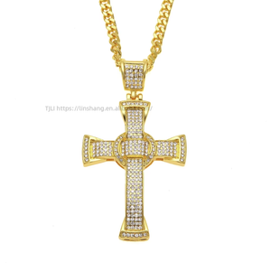Hip Hop Classic <b>Cross</b> Pendant Necklace Men's Hip Hop Necklace Hiphop - Product Image 5