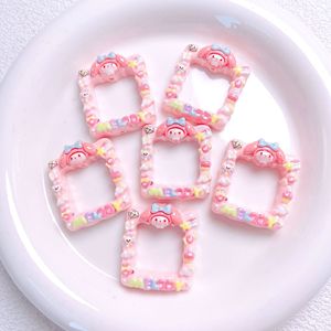 UV Color Plated Sanlio Straight Hole <b>Photo</b> <b>Frame</b> Beads DIY Mobile Phone Chain Jewelry Accessories <b>Acrylic</b> Loose Beads - Product Image 3