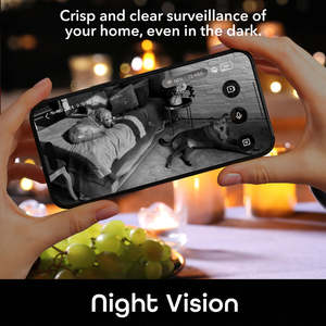 Caméra de sécurité WiFi intérieure SIXWGH 2K <span class=keywords><strong>avec</strong></span> audio bidirectionnel, vision nocturne, détecteur de mouvement, carte MicroSD, moniteur pour bébé et animaux domestiques, compatible Alexa - Product Image 6