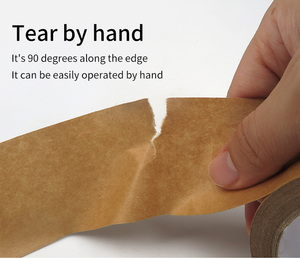 เทปกระดาษคราฟท์สีน้ำตาลที่เขียนได้เป็นมิตรต่อสิ่งแวดล้อมสำหรับงานหัตถกรรมเทปกระดาษสำหรับติดฉลากปิดผนึก - Product Image 5