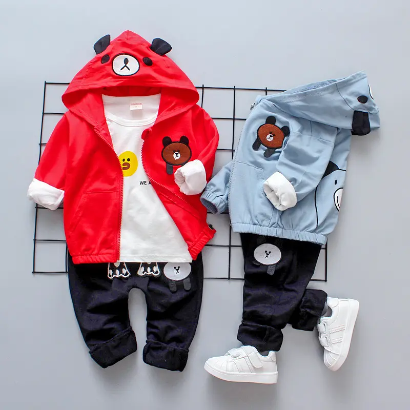 Conjunto de ropa para niños de tela de algodón con almacenamiento personalizado de marca