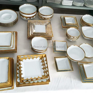 Platos Blancos Dorados a Precio Económico, Juego de Vajilla de Porcelana, Tazones y Tazas, Venta por Tonelada, Juego de Vajilla Cf-cm17 - Product Image 6