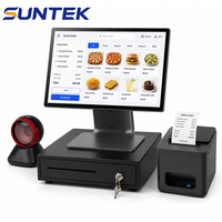 Caisse enregistreuse de bureau SUNTEK SC1, écran tactile 15,6 pouces, 4+64 Go, NFC, GMS, Wi-Fi 6, 1920x1080, Android POS