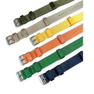 สายนาฬิกาไนลอน <span class=keywords><strong>NATO</strong></span> ทนทานหลากหลายสไตล์คลาสสิกสายรัดนาฬิกาสำหรับ Garmin Watch NYLON Keeper - Product Image 1