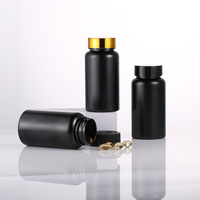 Bouteille en plastique PET vide de luxe, givrée/mate, 100ml/150ml/200ml/250ml, pour comprimés, pilules, capsules de vitamines et compléments nutritionnels