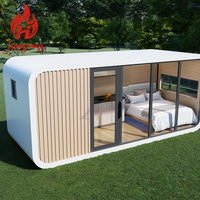 Villa miniature préfabriquée modulaire en acier, capsule de couchage pour le camping, capsule spatiale, maison pour application hôtelière, bureau à domicile