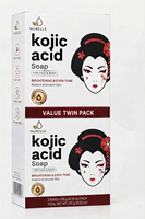 Sabun asam Kojic Lemon kunyit, pemutih kulit Natural buatan tangan mencerahkan Bar untuk perawatan tubuh wajah