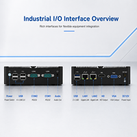 Computadora de Control sin Ventilador, Doble LAN, 2 COM, USB, Audio HD, VGA para Integración con Dispositivos PLC, Compatible con Windows y Linux, PC Industrial sin Ventilador