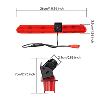Luz de Freno LED Inteligente de Montaje Alto con Imagen de Reversa Compatible con la Serie Traveller, Gran Angular y Antivaho