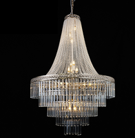 Grand lustre rond moderne en métal multicouche, nouvelle décoration de plafond pour mariage avec lampe de salle