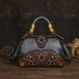 <span class=keywords><strong>Sac</strong></span> fourre-tout vintage original chinois en PU avec fermeture éclair, texture gaufrée, motif floral, grande capacité, <span class=keywords><strong>sac</strong></span> <span class=keywords><strong>à</strong></span> <span class=keywords><strong>main</strong></span> pour femme en polyester - Product Image 1