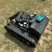 Pengiriman Gratis DIY Robot Pemotong Rumput Mini RC Industri dengan Starter Elektrik dan Remote Control, Dilengkapi Aksesoris Bajak Salju