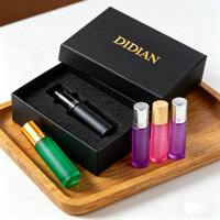 Emballage cosmétique, flacons à bille en verre givré transparent de 15 ml pour huiles essentielles, échantillons de parfum, bouchon doré, design imprimé à l'écran
