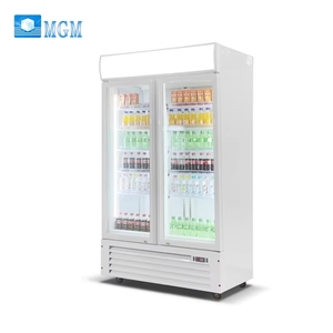 Vitrina Refrigerada para <span class=keywords><strong>Bebidas</strong></span>, Exhibidor <span class=keywords><strong>de</strong></span> Vidrio, Refrigerador Vertical <span class=keywords><strong>de</strong></span> Dos Puertas para Tiendas <span class=keywords><strong>de</strong></span> Conveniencia - Product Image 1