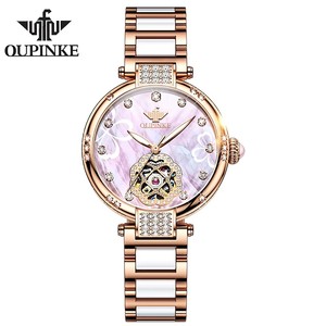 Oupinke นาฬิกากลไกอัตโนมัติสำหรับผู้หญิง, นาฬิกา<span class=keywords><strong>3183</strong></span>หน้าปัดเพชรหรูหราอัตโนมัติ - Product Image 1