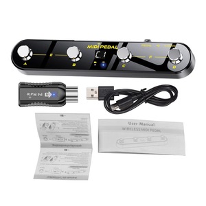 Pédale de commande <span class=keywords><strong>MIDI</strong></span> sans fil, 5 modes, affichage numérique, 25 heures d'autonomie, pédale USB, interrupteur métallique, <span class=keywords><strong>récepteur</strong></span> sans fil - Product Image 2