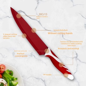 Colorful 8-Piece Kitchen <b>Knife</b> <b>Set</b> Nonstick Coating Chef <b>Knives</b> <b>Set</b> Stainless Steel <b>Sharp</b> Kitchen <b>Knife</b> - Product Image 2