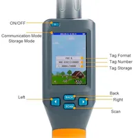 Etiqueta de Oreja RFID EM4305 de 134.2Khz para Animales, Lector de Rastreo de Ganado DLR01, Tarjeta de Control de Acceso Resistente al Agua y a la Intemperie