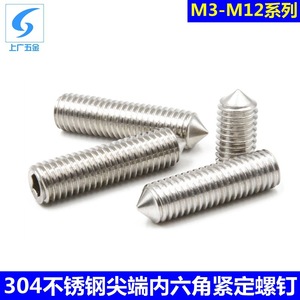 Tornillos de Fijación Puntiagudos de Acero Inoxidable 304 de Shanghai Guang Hardware, M4 M5 M6 M12, Hexagonales Internos, Sin Cabeza, Rosca Métrica DIN914 - Product Image 5