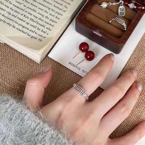 S925 Sterling Silver <b>Ring</b> Abacus Design Adjustable <b>Opening</b> Index Finger Unisex Everyday Wear - Product Image 2