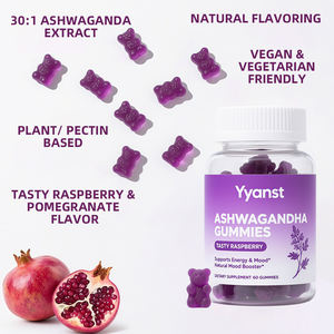 OEM/ODM personalizar sabor Ashwagandha Gummies Boost Energy Relieve Stress Calm Mood Relaxation Ashwagandha Gummies - Product Image 4