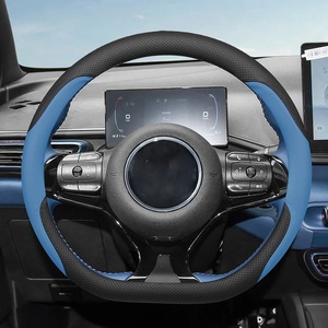 ที่หุ้มพวงมาลัยรถยนต์หนังสำหรับ <span class=keywords><strong>BYD</strong></span> <span class=keywords><strong>ATTO</strong></span> <span class=keywords><strong>3</strong></span> Yuan PLUS เพลงถังบวกไม่จำเป็นต้องเย็บอุปกรณ์เสริมด้วยมือ - Product Image 2