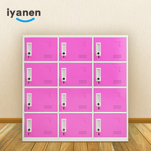 Armario <span class=keywords><strong>de</strong></span> Almacenamiento <span class=keywords><strong>de</strong></span> Acero con Recubrimiento en Polvo, Armario Metálico Ventilado Antioxidante <span class=keywords><strong>para</strong></span> Gimnasio y Escuela - Product Image 1