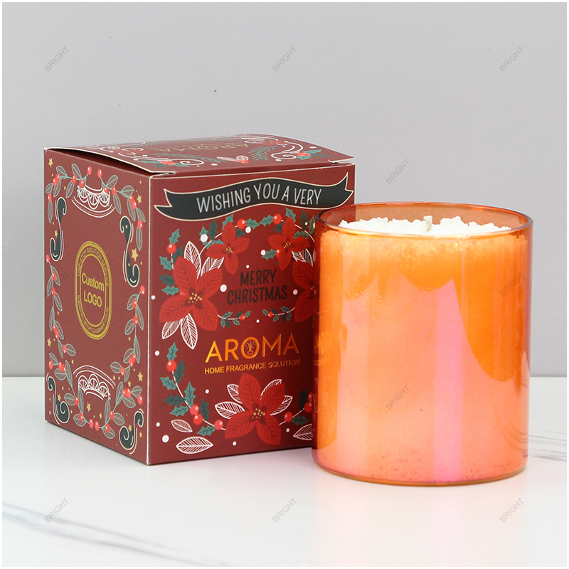 8oz Custom Luxury Candle Container Colored Empty Glass Candle Jar With ...