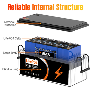 Batterie lithium-ion portable 12V étanche, batterie Lifepo4, station d'alimentation portable pour radio amateur/automobile/remorque/camping-car/bateau - Product Image 2