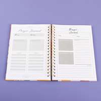 Journal de prière relié à la spirale avec couverture rigide et impression personnalisée