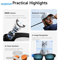 Gafas Inteligentes con IA 2026, con Cámara de 12MP, Foto y Video Manos Libres, WiFi de 5GHz, Transferencia Rápida, Asistente de Voz con IA y Traducción