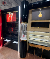 Étagère de présentation de parfums autoportante moderne et élégante, personnalisable, en verre et bois, facile à assembler, 4/5 étagères pour une présentation raffinée
