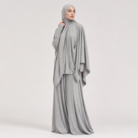 Ensemble de prière modeste pour femmes musulmanes, long khimar, haut et pantalon large, ensemble abaya islamique