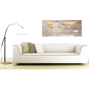 Grande tela di legno decorativa in legno world <span class=keywords><strong>atlas</strong></span> <span class=keywords><strong>map</strong></span> sign wall hanging art print home decor - Product Image 3