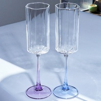 Verre à vin sur pied, flûte à champagne, gobelet en cristal pour fêtes, couleurs personnalisées, vente en gros