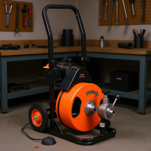 Machine à nettoyer les canalisations Vevor Sewer Snake, 50 pieds, 3/8 pouce, électrique, pour tuyaux de 1 à 4 pouces, avec interrupteur au pied - Product Image 2