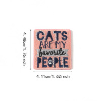 Patch brodé thermocollant motif patte de chien, cœur et slogan pour chapeaux et vestes