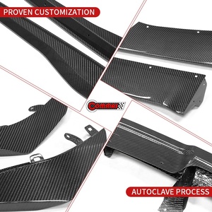 Kit carrosserie complet en fibre de carbone sèche style OEM pour Chevrolet Corvette Z06 C8, avec lèvre de pare-chocs, jupes latérales et diffuseur en carbone pré-imprégné véritable - Product Image 2