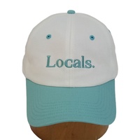 Casquette de baseball non structurée à 6 panneaux bicolore, 100 % coton, visière incurvée douce, casquette avec logo brodé personnalisé pour adultes
