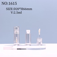 Tube rond rose pour gloss à lèvres, emballage cosmétique coloré moulé par injection, personnalisable avec des étiquettes personnalisées