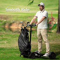 Chariot de golf électrique pliable ESWING 1600W 2-en-1 Push & Ride Buggy avec parapluie Portable Golf Caddy US Warehouse