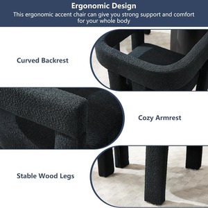 <span class=keywords><strong>Set</strong></span> di 2 Sedie da Pranzo Moderne / Sedie per Soggiorno, Poltrona in Tessuto, <span class=keywords><strong>Sedia</strong></span> Imbottita a Botte - Product Image 4