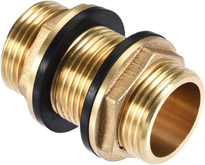 Adaptador de unión de doble extremo con rosca macho G1 y juntas de <span class=keywords><strong>sellado</strong></span> de silicona a juego para mangueras de tanques de agua - Product Image 1