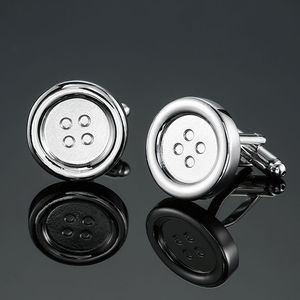 Mancuernillas de Metal con Láser Dorado y Plateado <span class=keywords><strong>para</strong></span> Camisa de Puño Francés, Moda, Negocios, Formal, Boda, Fiesta, Uso Diario, Venta al por Mayor - Product Image 3