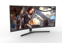 34 pouces VA incurvé WQHD 3440x1440p Pixels @ 165Hz Réponse haute vitesse Moniteur de jeu Taux de rafraîchissement élevé PC