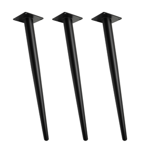 Patas Redondas de Hierro Negro para Sofá, Patas Metálicas Modernas para Muebles de Sala de Estar, Venta al Por Mayor - Product Image 1
