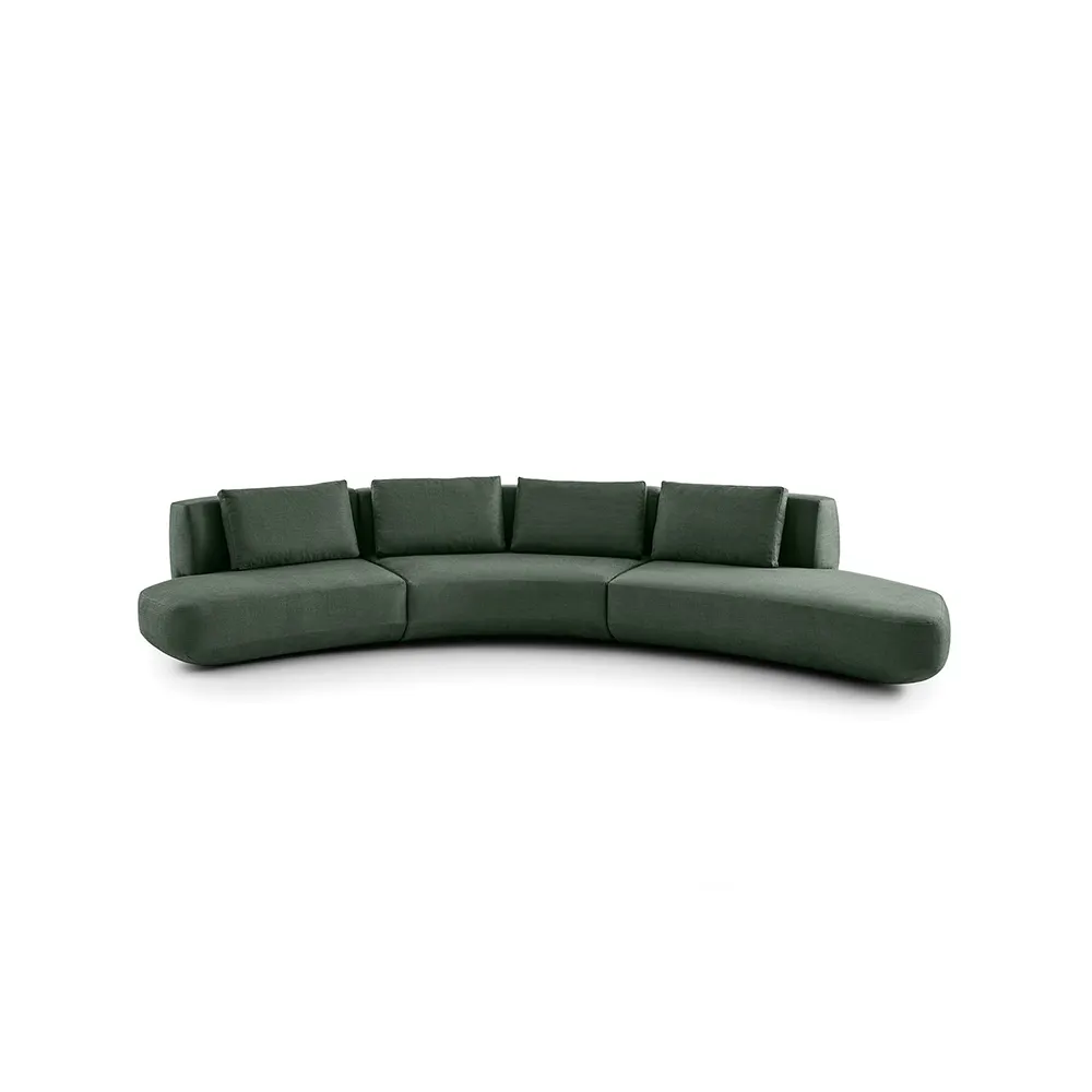 Weiche runde moderne Couch einfaches Sofa minimalist ische speziell geformte Kaschmir weiße Sofa Designs